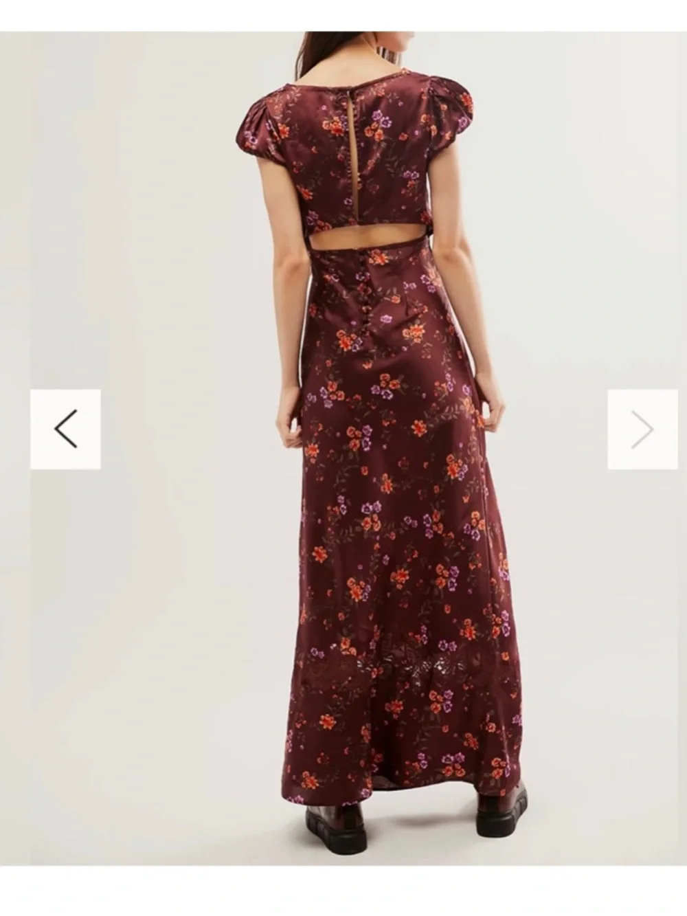 FREE PEOPLE Butterfly Babe Maxi Dress in Brown Floral - Picture 4 of 7